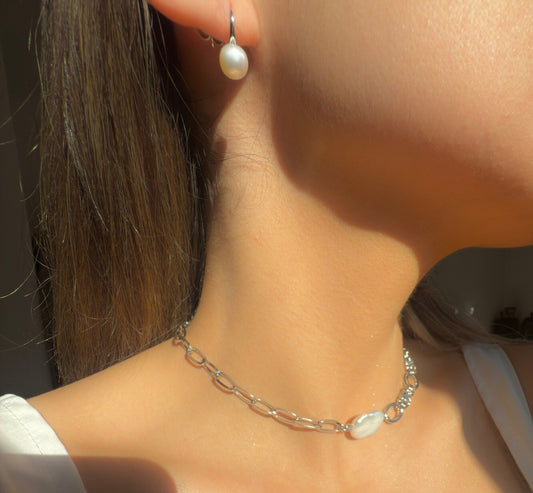 Big Baroque Silver Chain