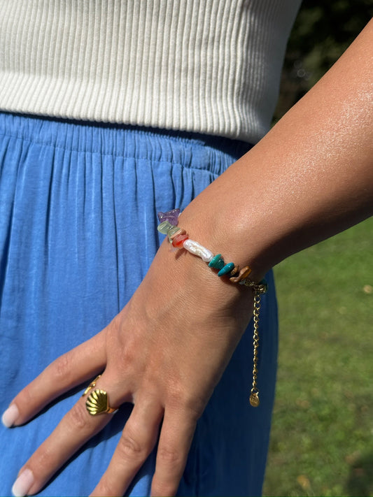 Bloom Long Pearl Bracelet