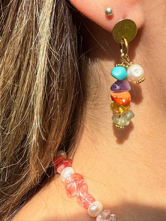 Bloom Round Pearl Earrings