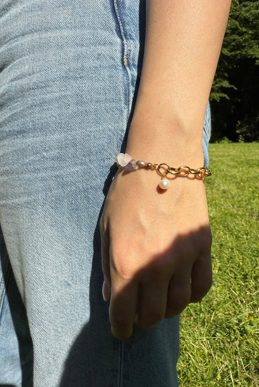 Cool Color Purple Pearl Bracelet