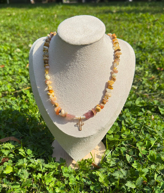 Gemstones Pastel Brown Necklace