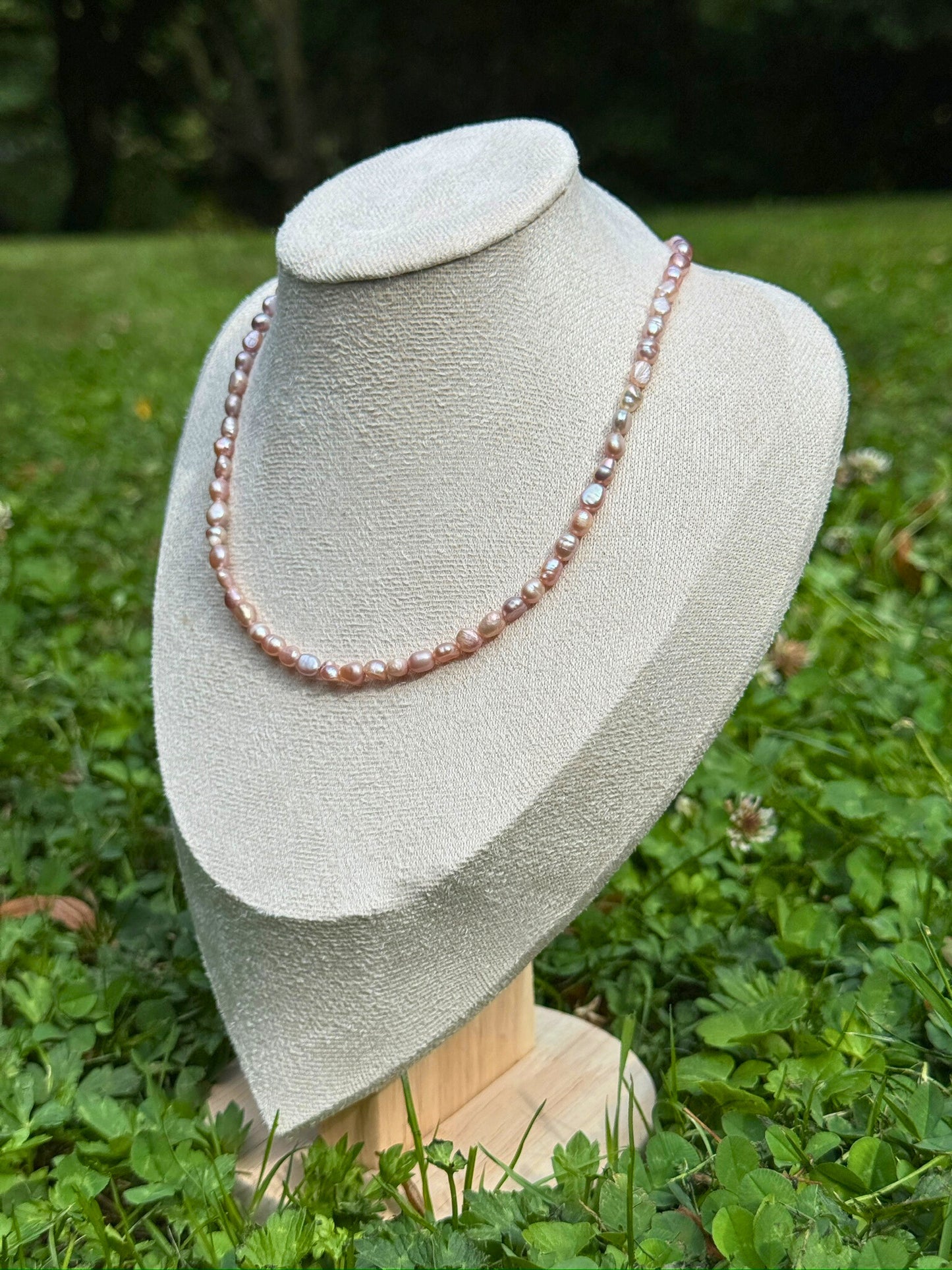 Princess Purple Pearl Silver Necklace