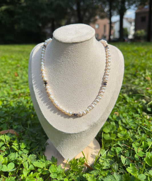 Silver Pearl Necklace