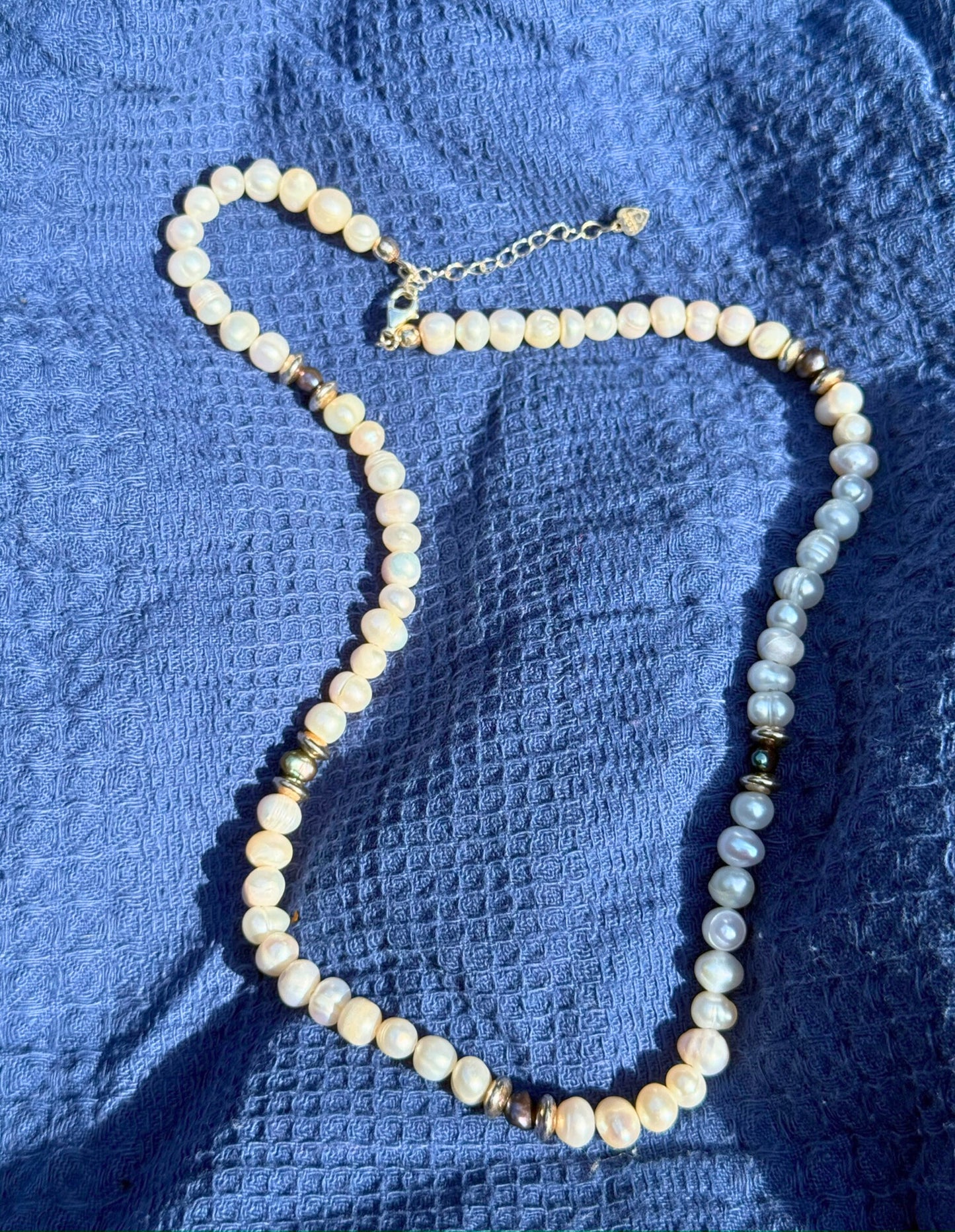Silver Pearl Necklace
