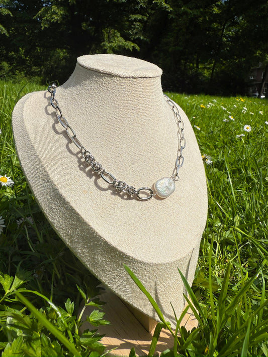 Big Baroque Silver Chain