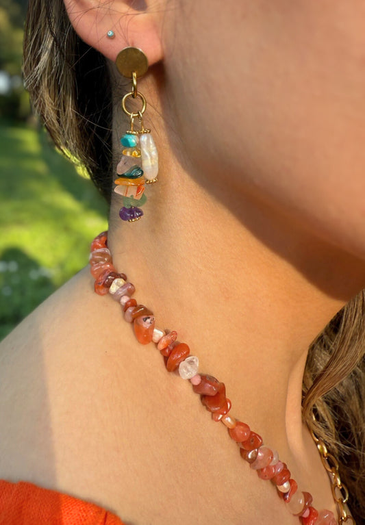 Bloom Long Pearl Earrings