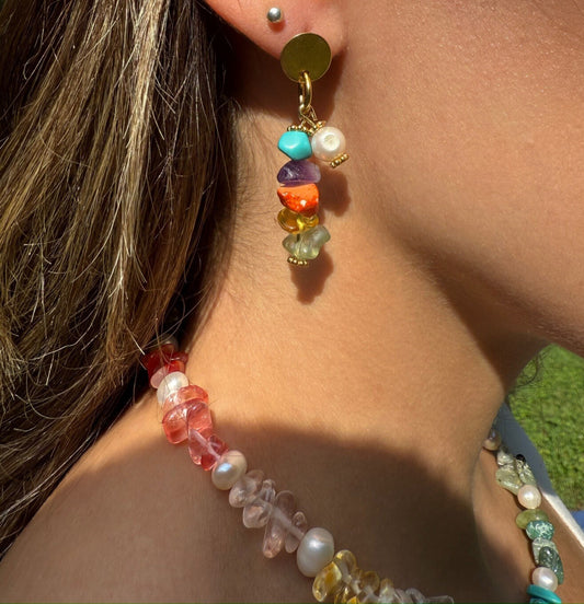 Bloom Round Pearl Earrings