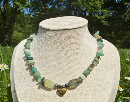 Gemstones Pastel Green Necklace