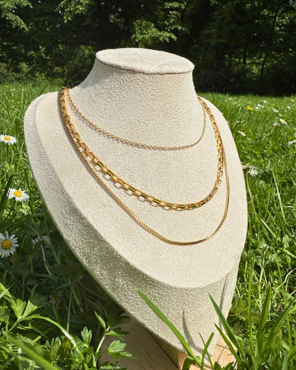 Gold Chain with Three Layers