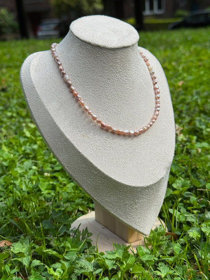 Princess Purple Pearl Silver Necklace
