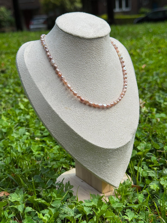 Princess Purple Pearl Silver Necklace