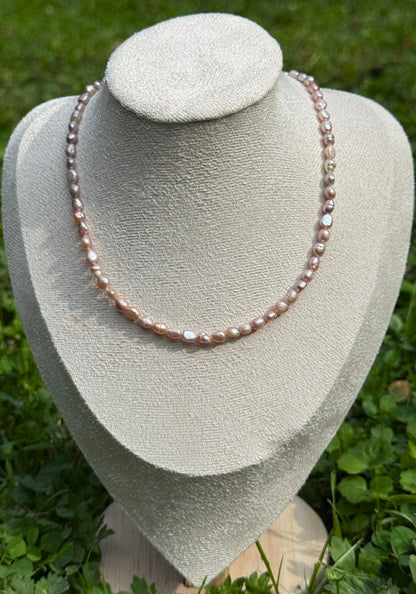 Princess Purple Pearl Silver Necklace