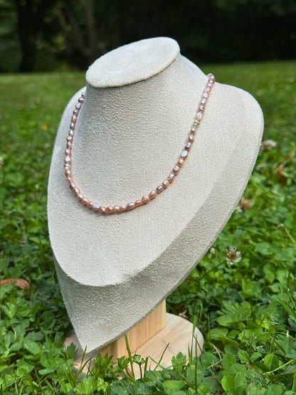 Princess Purple Pearl Silver Necklace