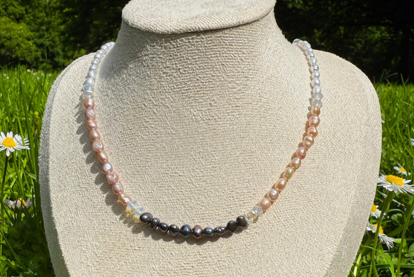 Rose Lily Pearl Necklace