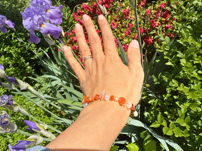 Warm Color Orange Pearl Bracelet